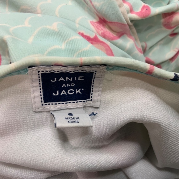 Janie and Jack Flamingo Halter Neck Swimsuit - Picture 4 of 5